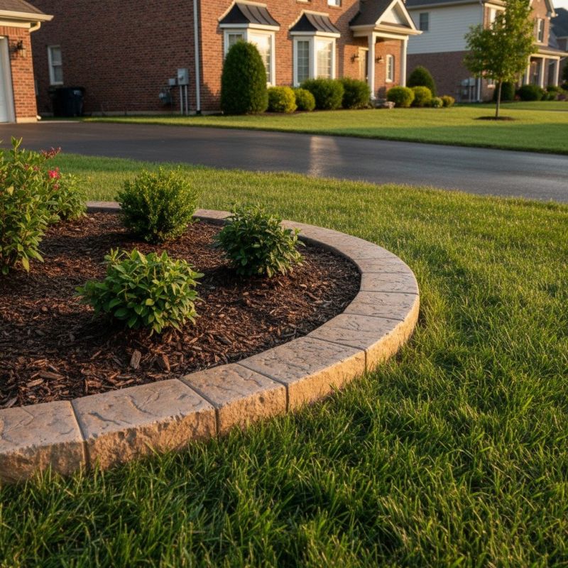 Flowerbed Curbing Installation